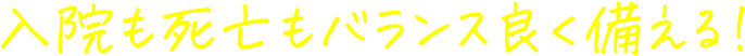 入院も死亡もバランス良く備える！
